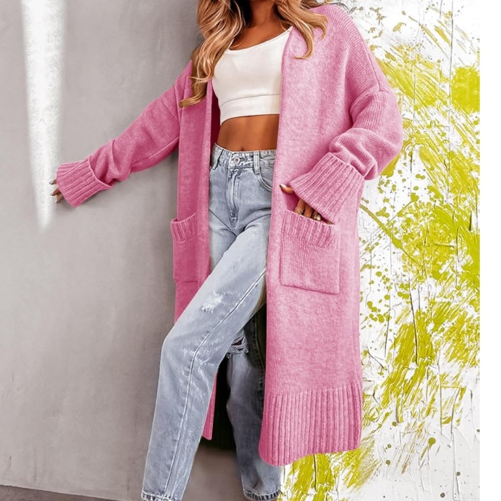 Bubblegum pink softest cardigan